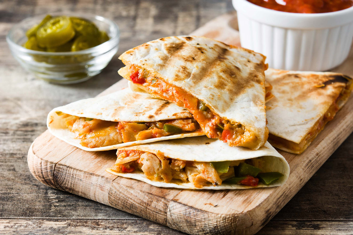 Quesadillas de pollo con Queso Cremoso