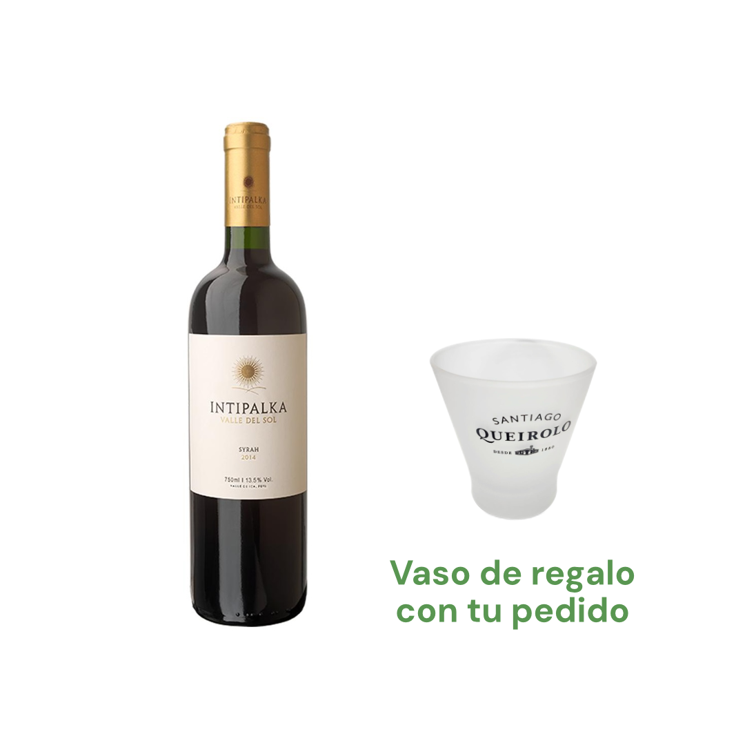 Intipalka Syrah 750 ml + Vaso de regalo con tu pedido