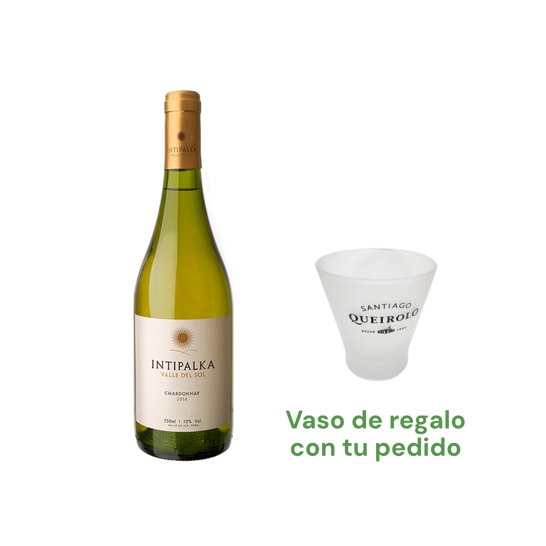Intipalka Chardonnay 750 ml + Vaso de regalo con tu pedido
