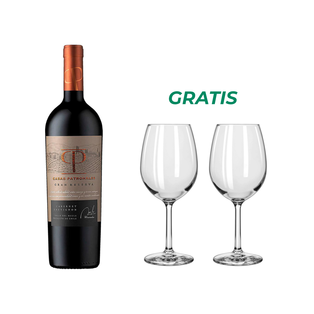 Gran Reserva Cabernet Sauvignon 750 ml + 2 Copas de Cristal GRATIS
