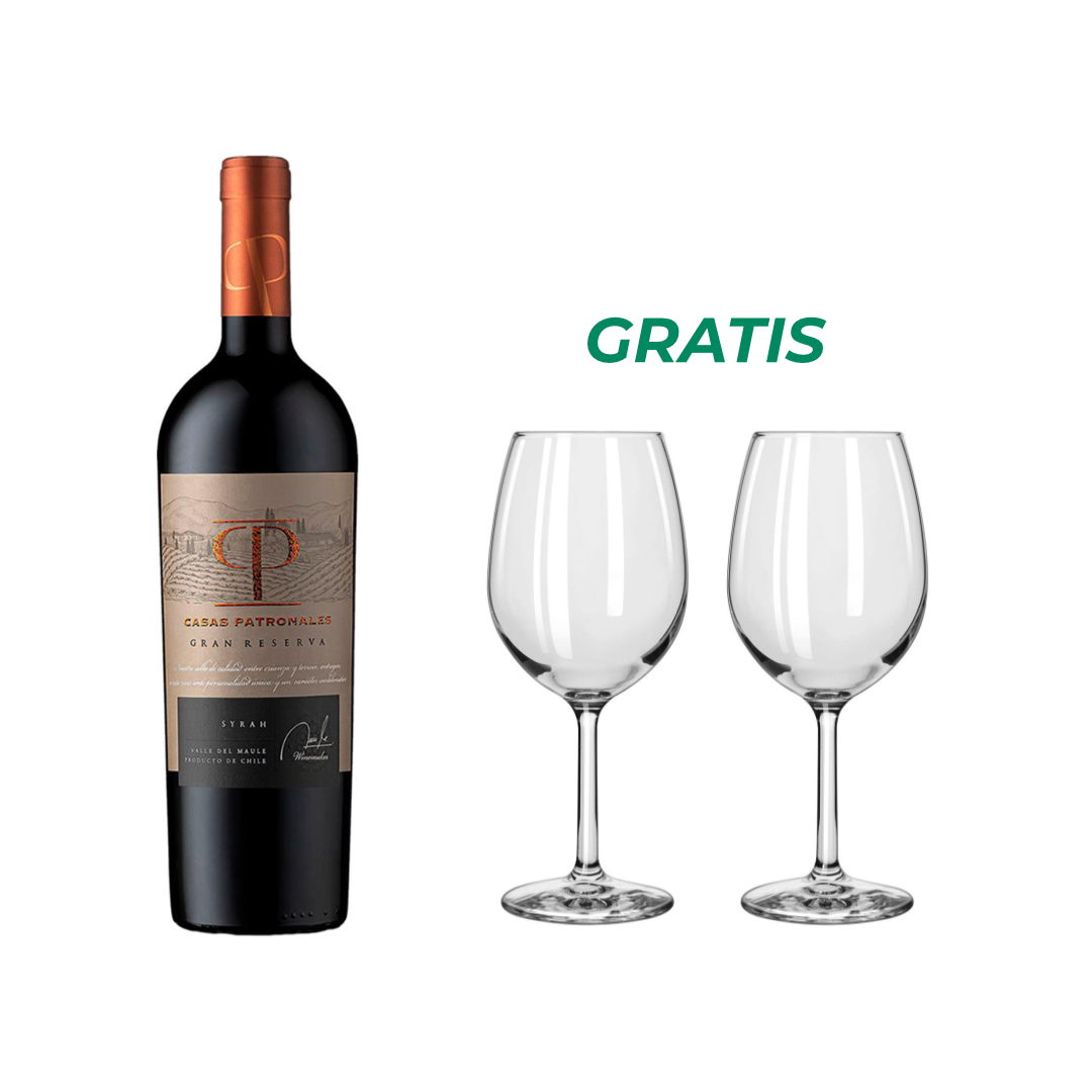 Gran Reserva Syrah 750 ml + 2 Copas de Cristal GRATIS