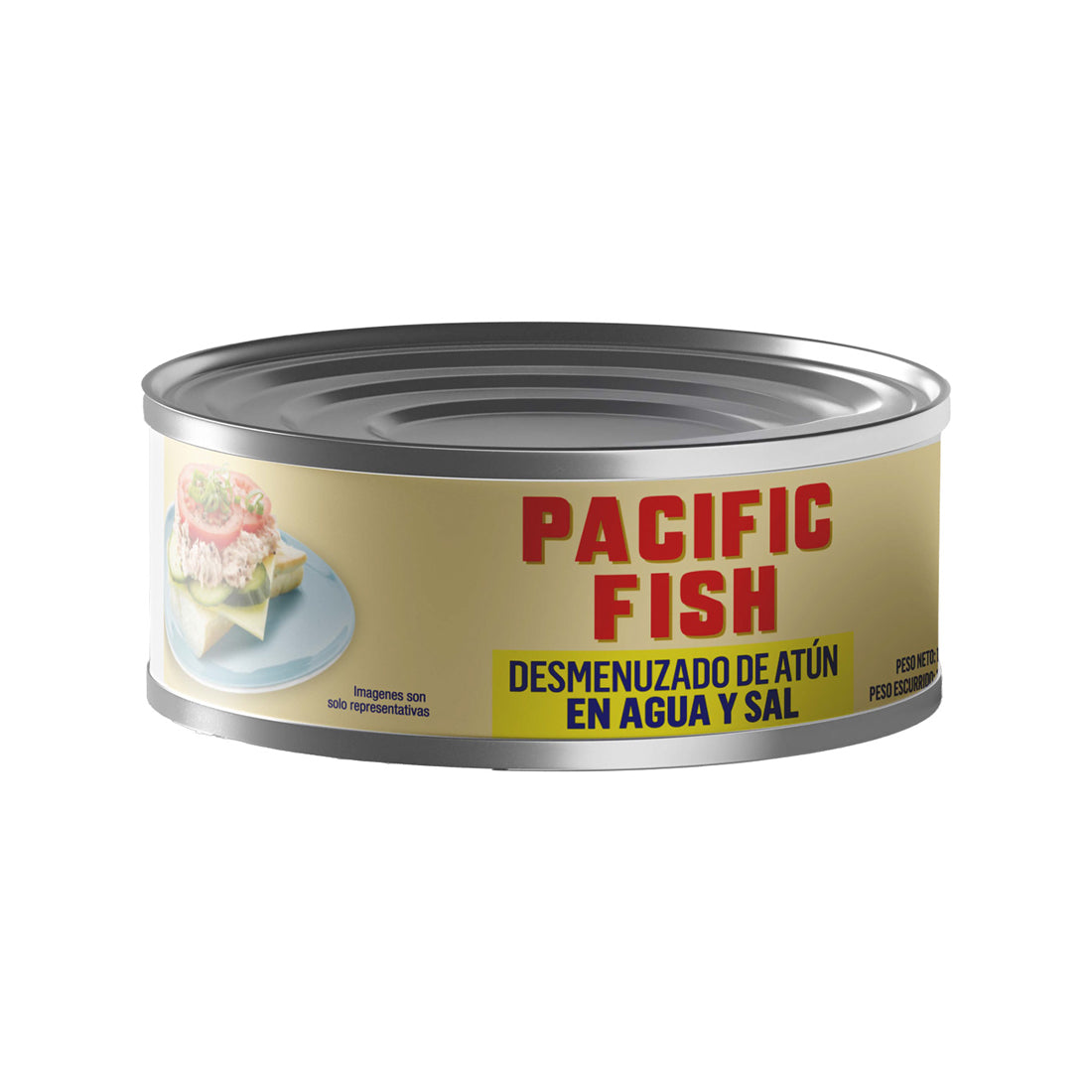 Pacific Fish Atún desmenuzado agua y sal 142 gr