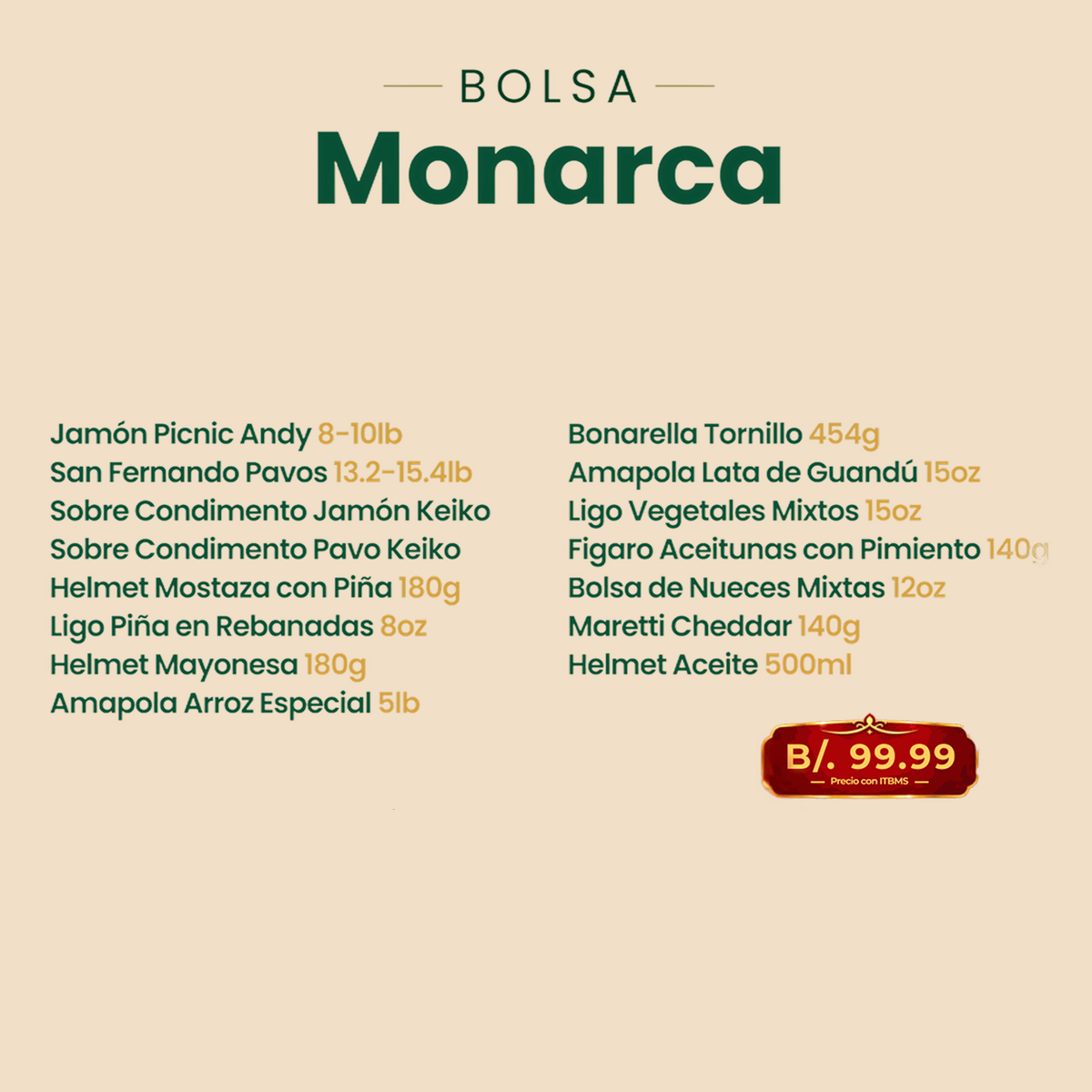 Bolsa Navideña Monarca
