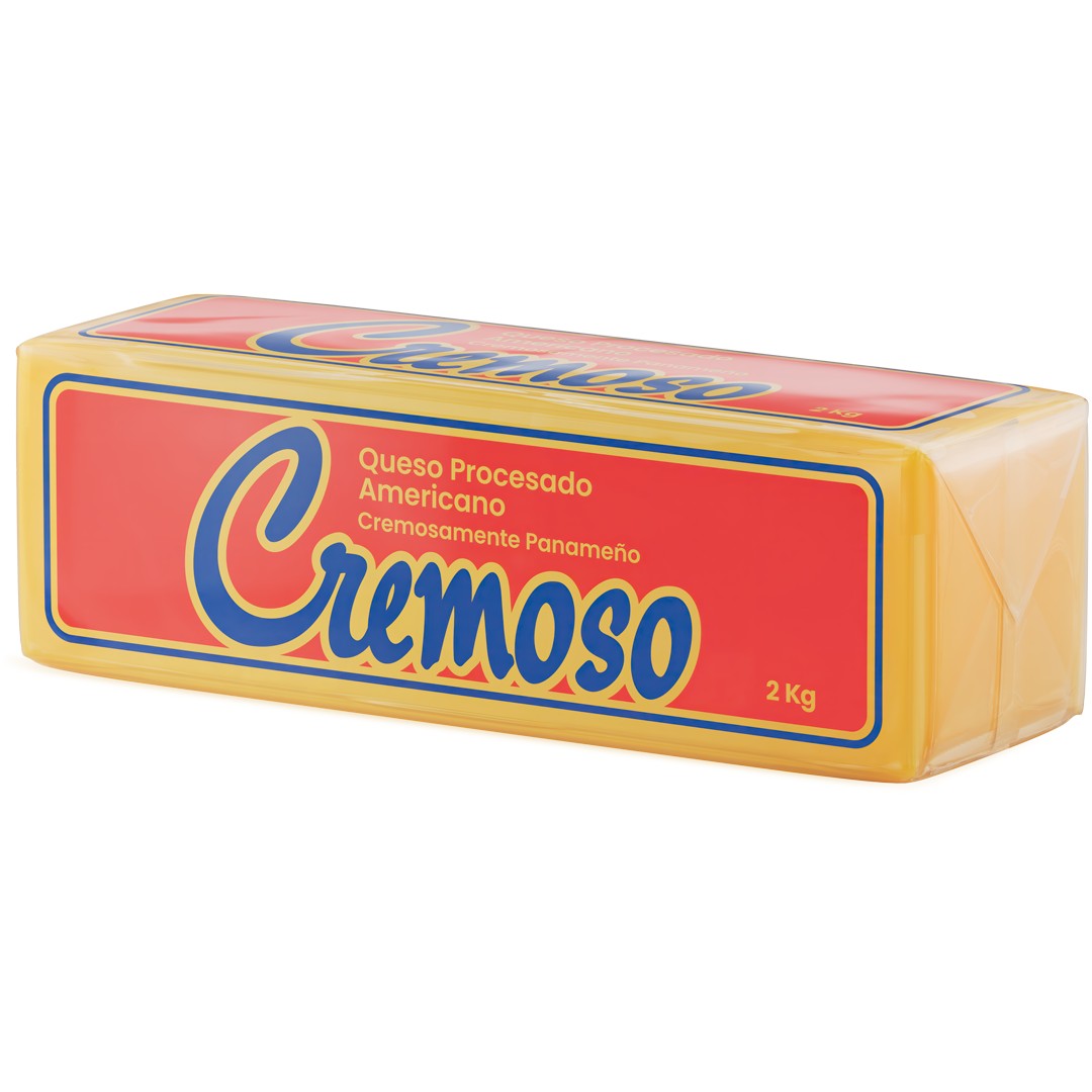 Cremoso Queso Amarillo Americano en Barra 2 Kg