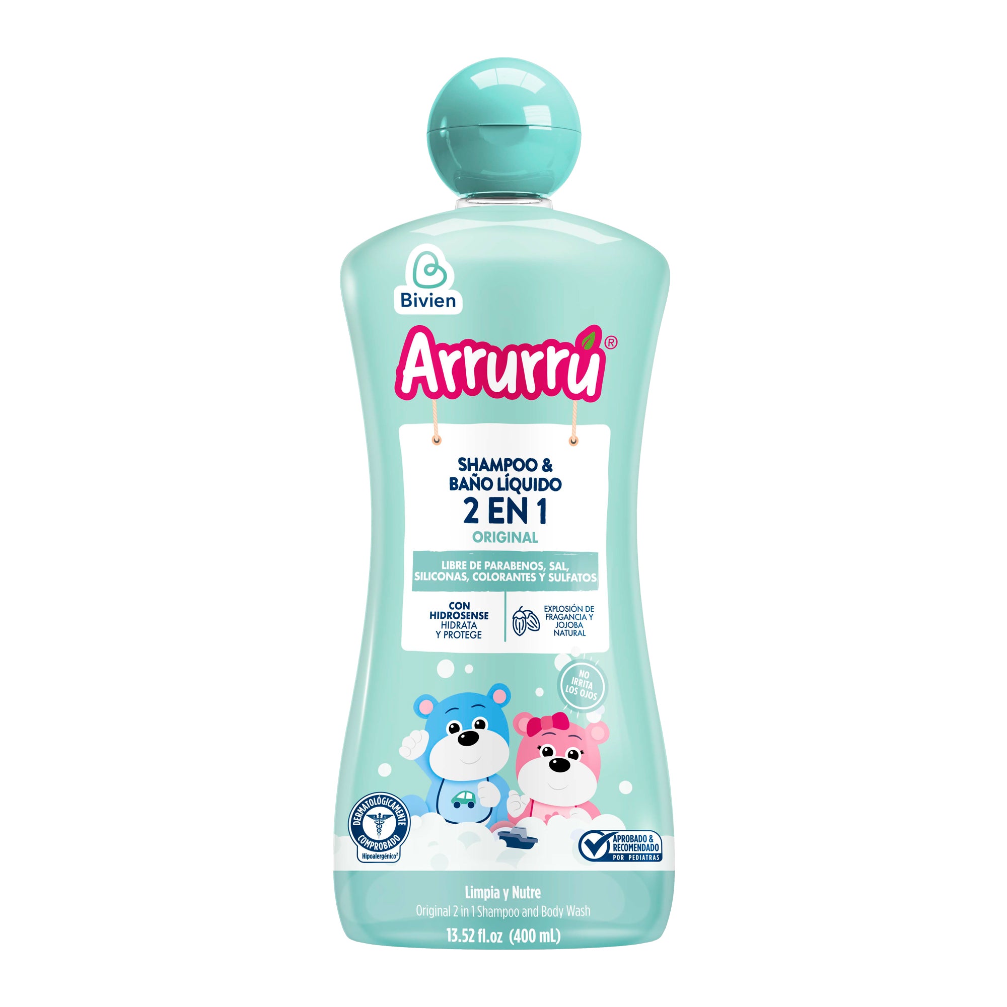 Arrurú Shampoo Baño Liquido 2 En 1 400 ml