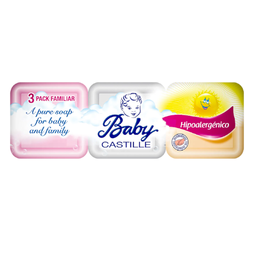 3 Pack Baby Castille Jabon En Barra Bebé Surtido 285 gr