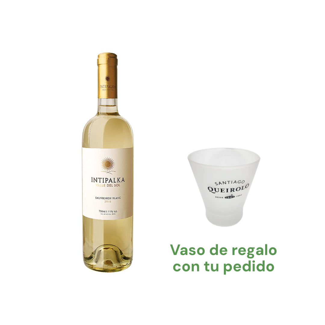 Intipalka Sauvignon Blanc 750 ml + Vaso de regalo con tu pedido