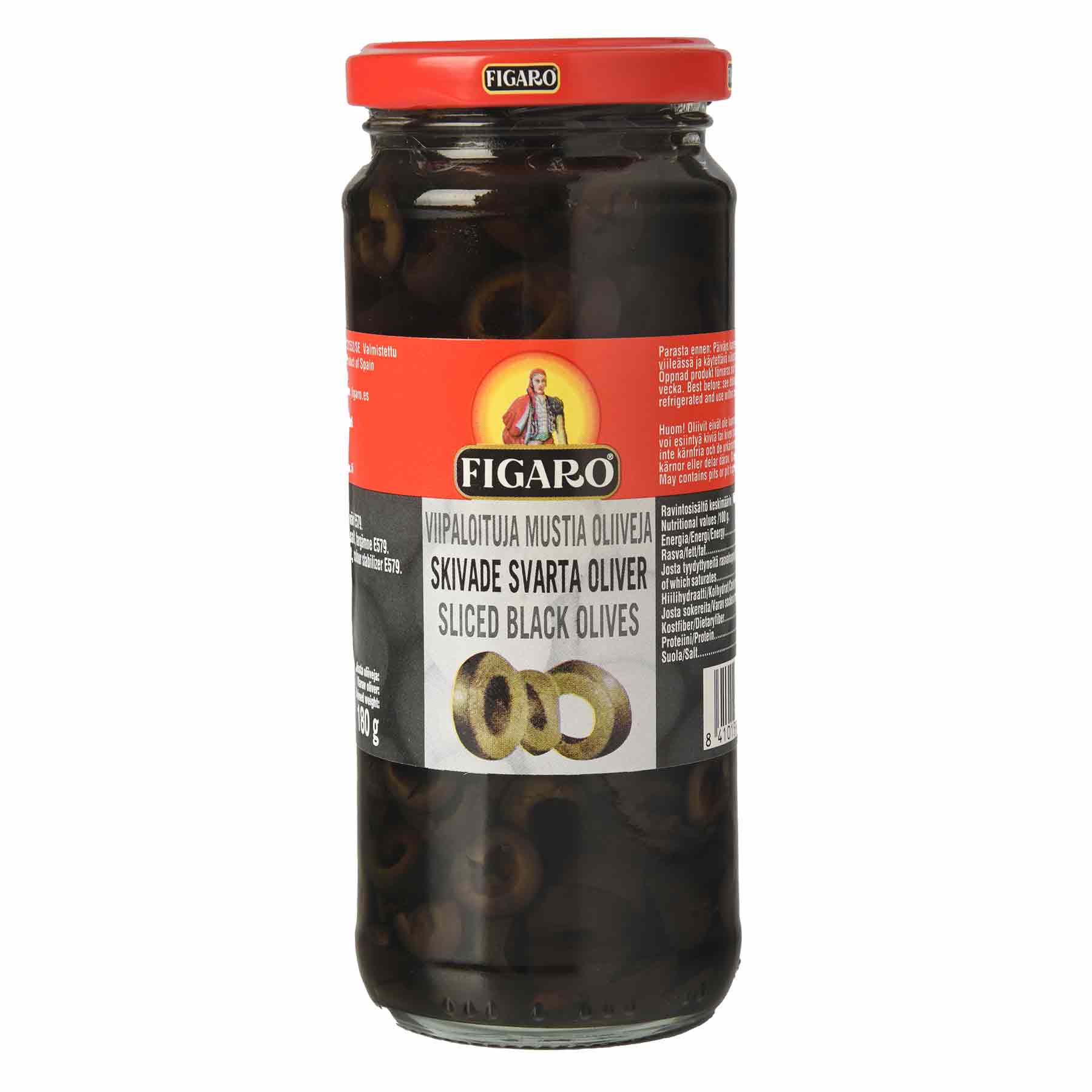 Figaro Aceitunas Ne gras Rebanadas 180 gr