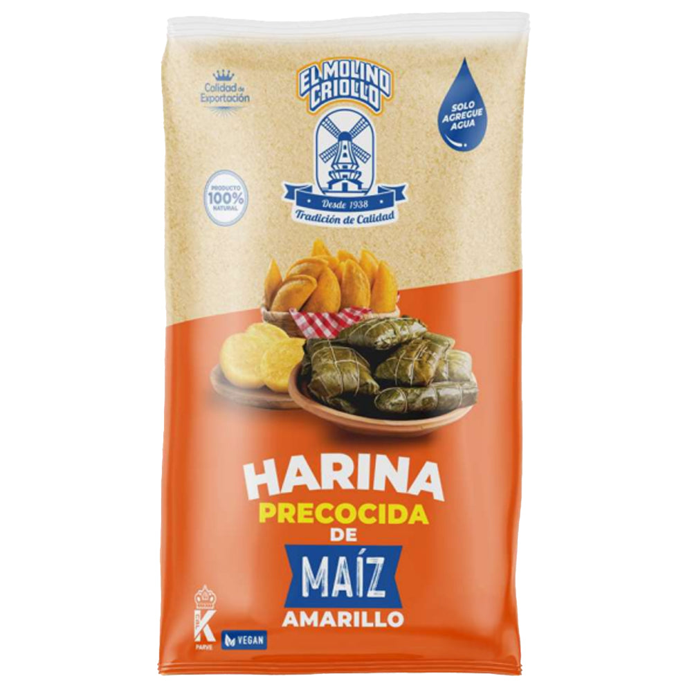 Harina de Maíz Precocida Amarilla Molino Criollo 1000 gr