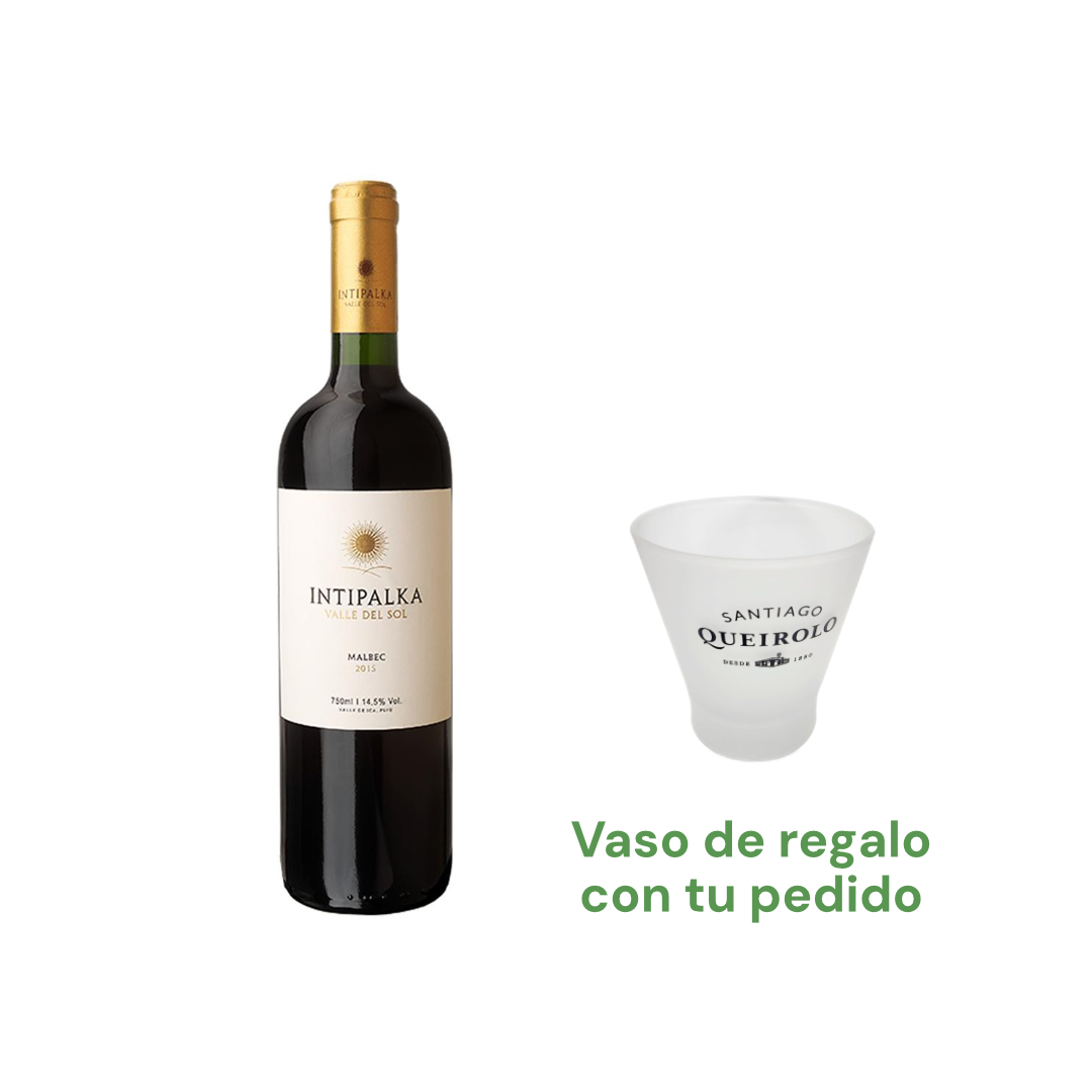 Intipalka Malbec 750 ml + Vaso de regalo con tu pedido