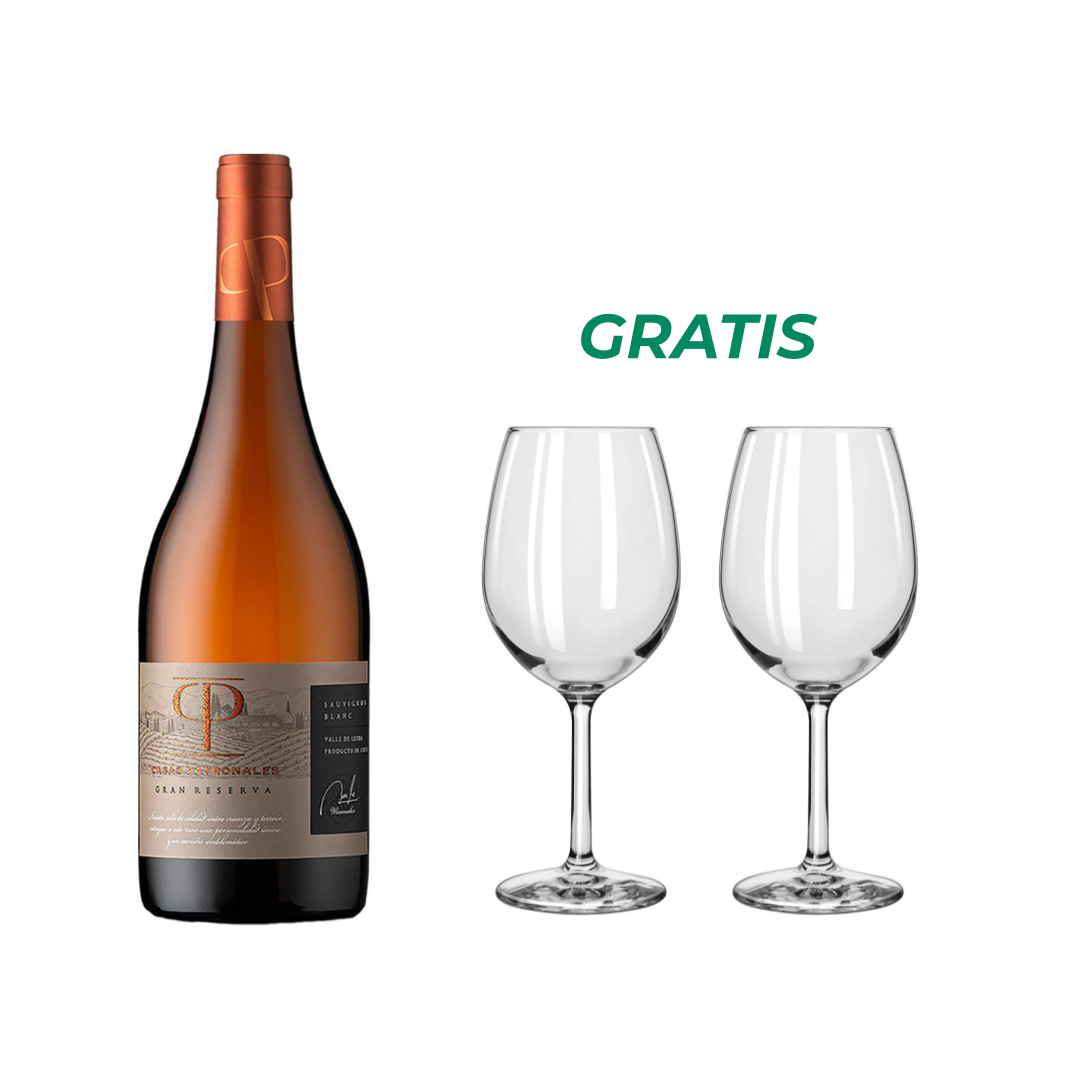 Gran Reserva Sauvignon Blanc 750 ml + 2 Copas de Cristal GRATIS