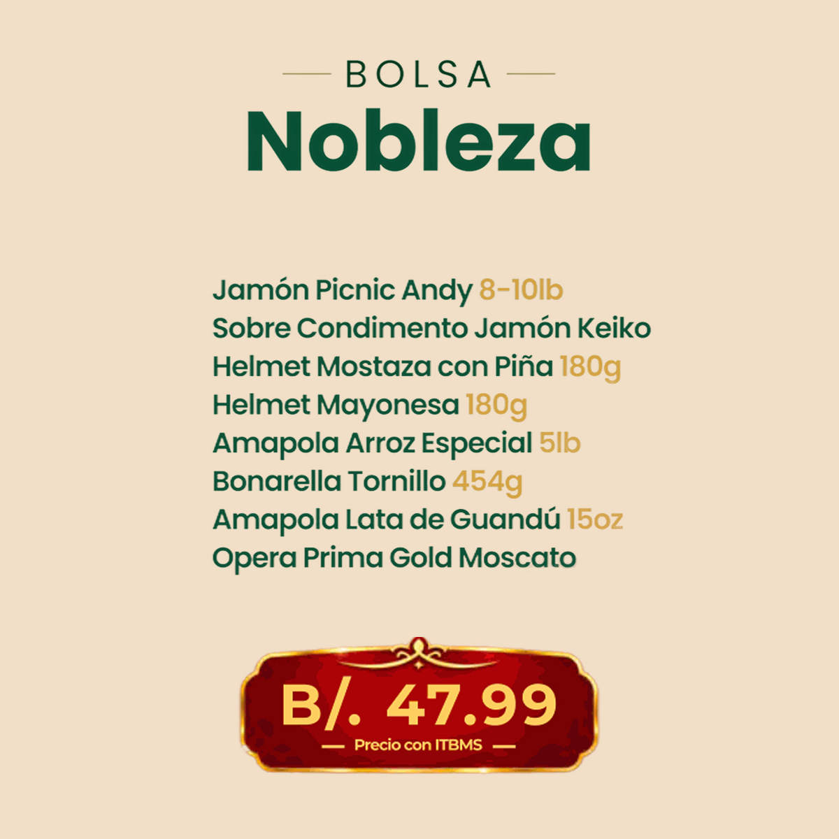 Bolsa Navideña Nobleza
