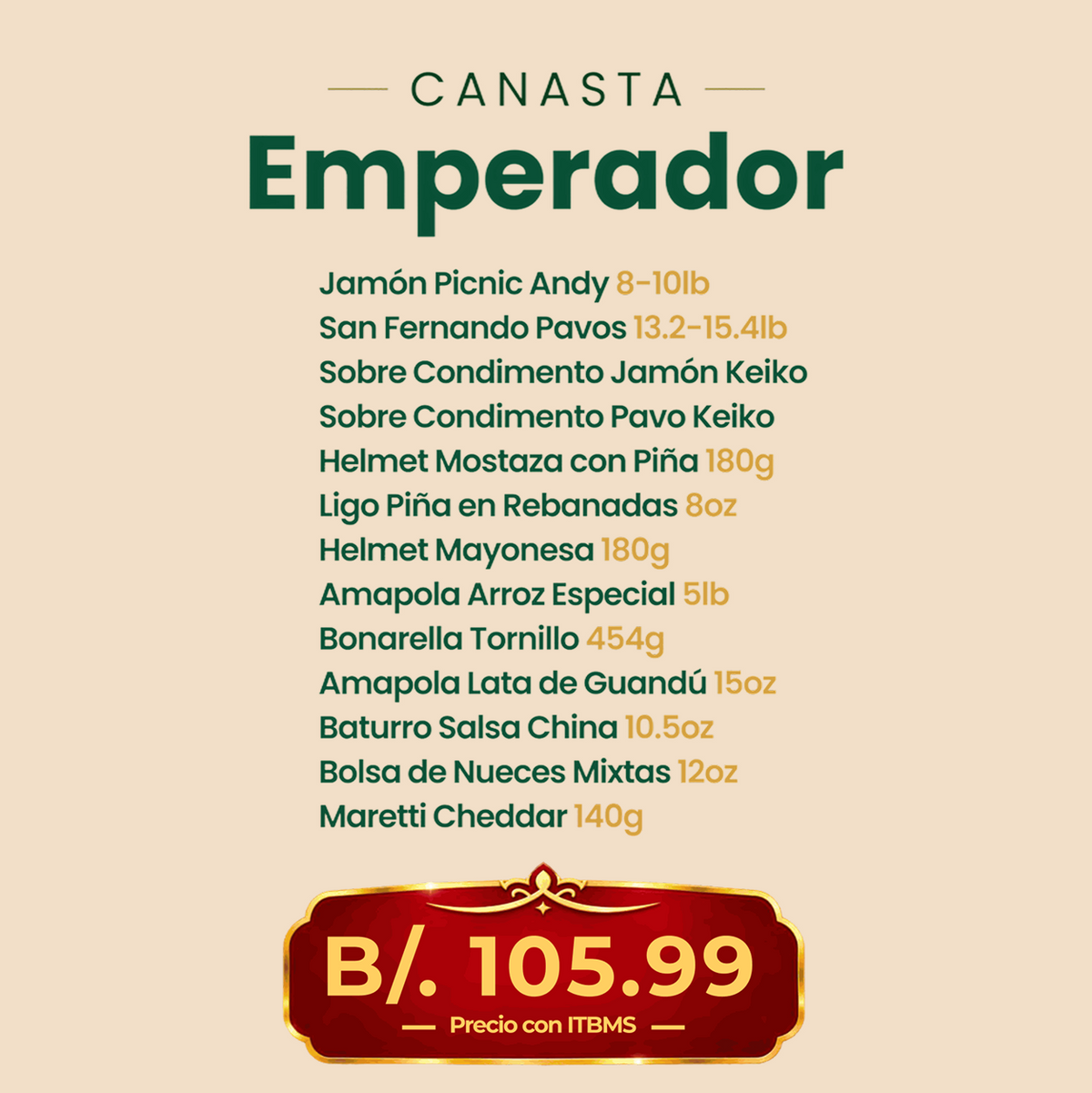 Canasta Navideña Emperador