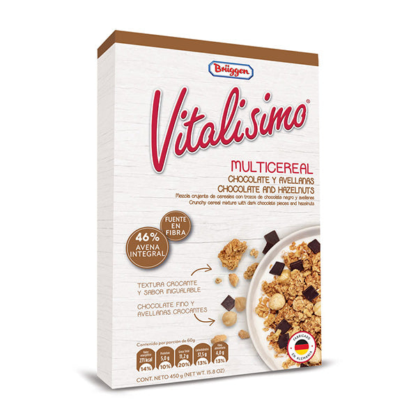 Vitalisimo Cereal Frío Con Chocolate y Avellanas 450 Gr