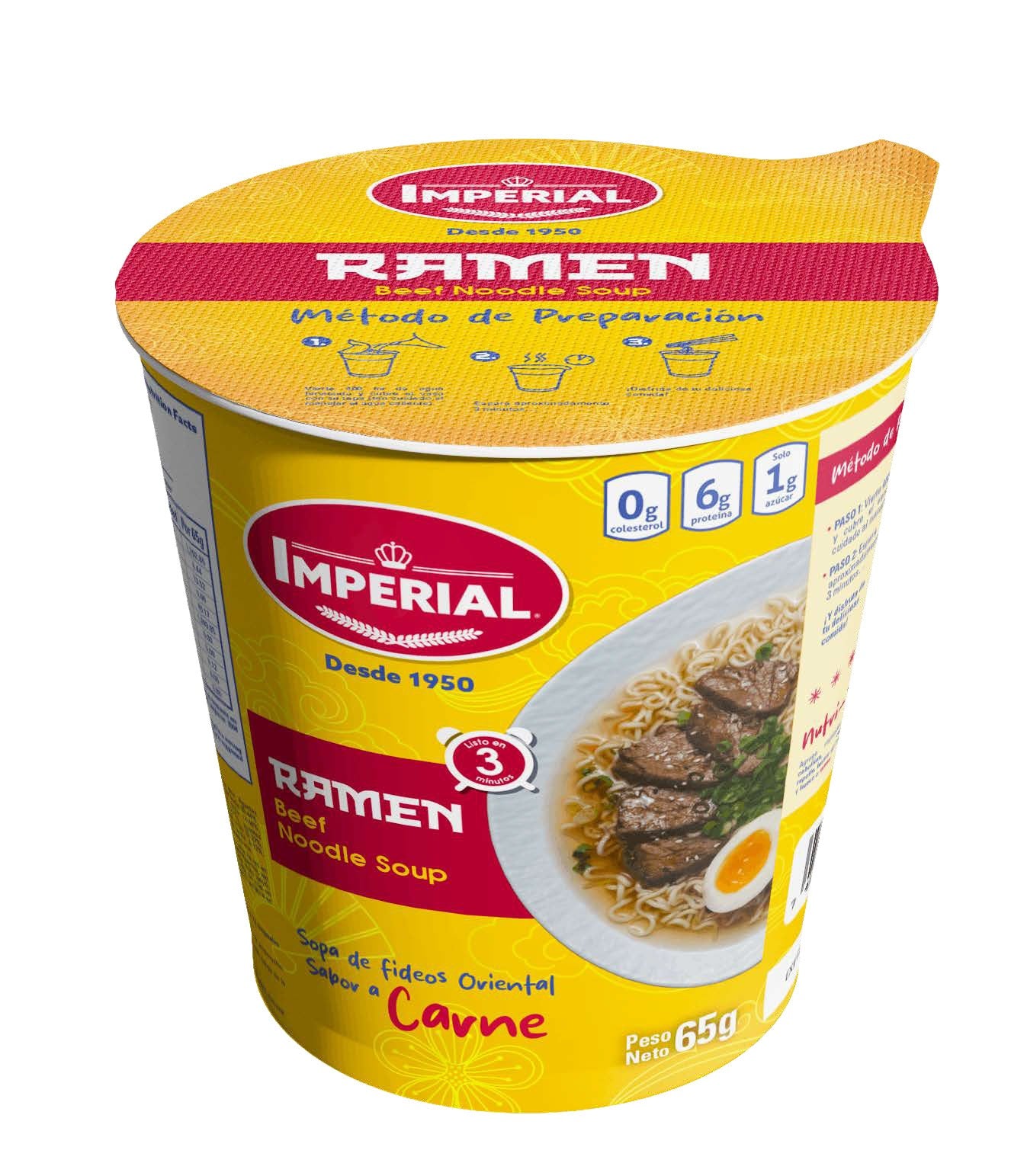 Imperial Ramen Carne Sopa Instantánea 65g