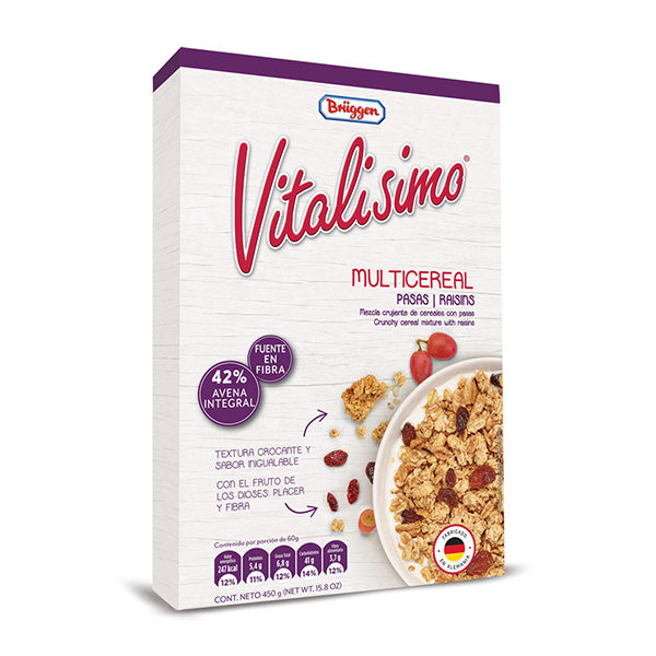 Vitalisimo Cereal Frío Uvas con Pasas 450 gr