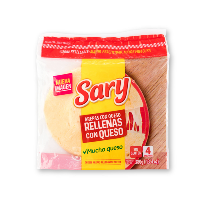 Sary Arepas de Maíz Rellenas de Queso 380 gr