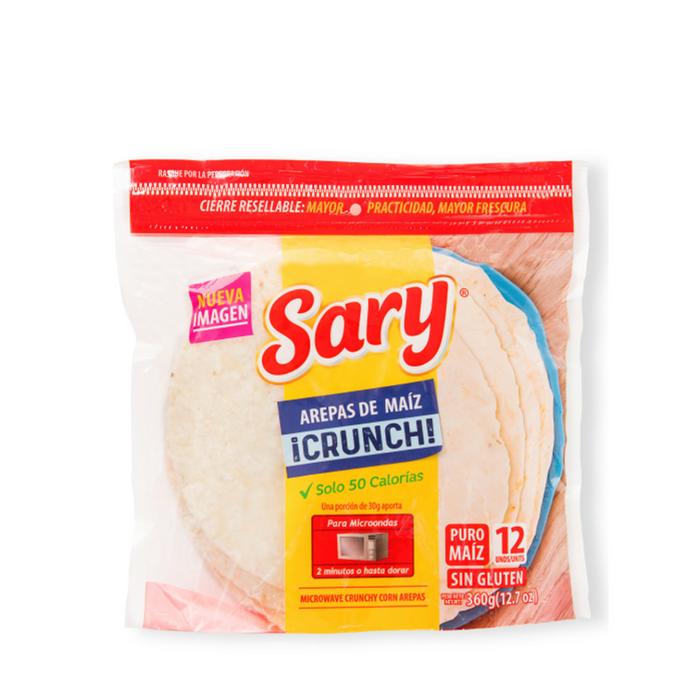 Sary Arepas de Maíz ¡Crunch! 360 gr