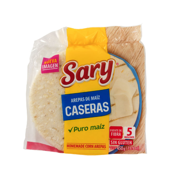 Sary Arepas de Maíz Blanco Caseras 450 gr